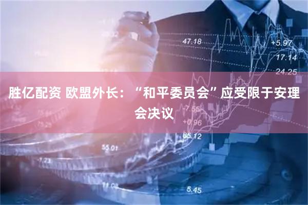 胜亿配资 欧盟外长：“和平委员会”应受限于安理会决议